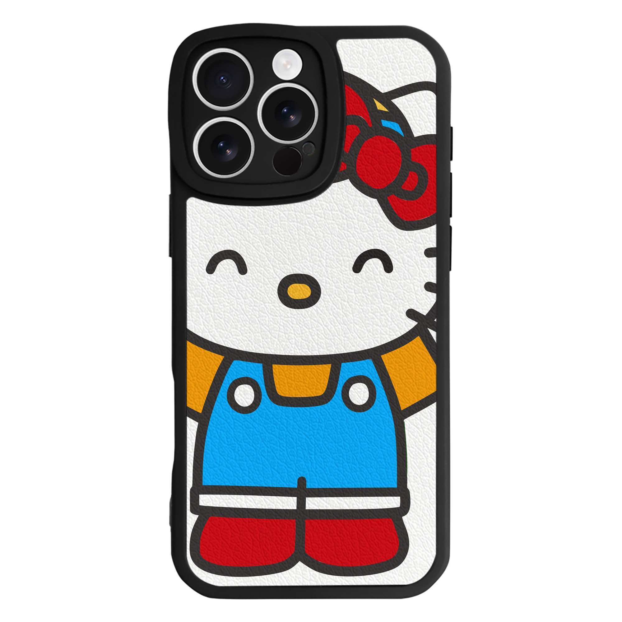（画像用） Hello Kitty ハローキティ 【iPhone 16シリーズ対応】シリコンスマホケース（レザー調） 材質：シリコン